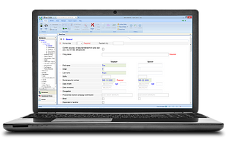 CCH Access interface shown on a laptop computer