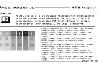 Product Management 101: #29 PESTEL Analysis