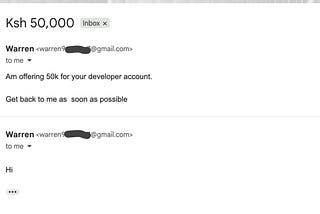 Don’t You Sell Your Developer Account