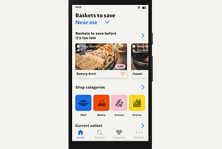 Redesign of a food app