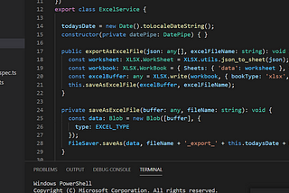 excel.service.ts file content