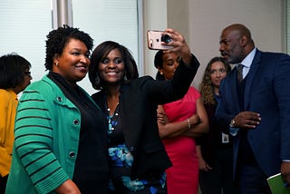 Abrams Struggles to Get “Fire Kemp” Message to Stick