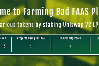 NEW OFFERING — Farming As A Service (FAAS)