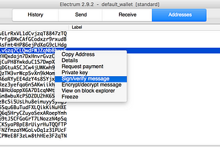 How to sign a message with a Electrum wallet?