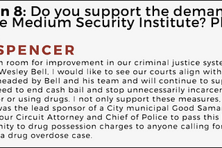 Alderman Spencer’s Hesitancy on Criminal Justice Reform