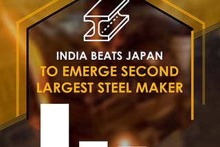 India beats Japan to emerge second largest steel maker