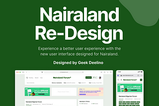Nairaland Website Re-Design