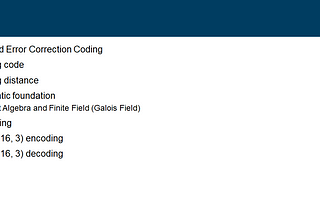 What is Error Correction Coding? Hamming? BCH?
