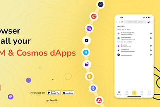Explore Cosmos and EVM dApps on your phone with CypherD Wallet