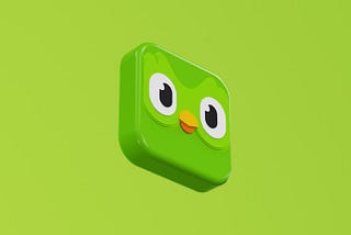 An alarmingly green image of Duo, Duolingo’s owl mascot