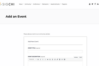 Enhance Your SIGCHI Experience with Community Calendars