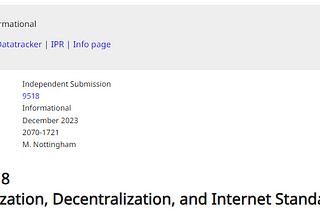 중앙화, 탈중앙화와 인터넷 표준