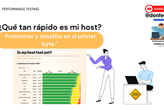 ¿Qué tan rápido es mi host?. Problemas y desafíos en el primer byte.