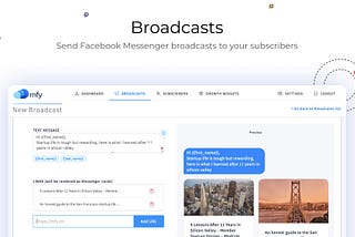 Why you will love the new broadcast feature for FB Messenger from MFY
