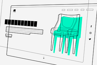 Website illustration with focus on hierarchy levels of the components