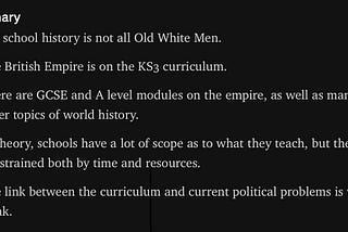 The School History Curriculum Is Not As Bad As People Say It Is