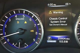 Chassis Control System Error Q50