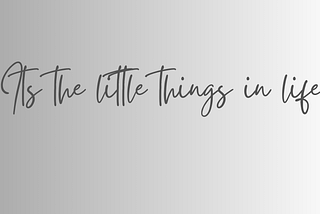Little things that inspire others
