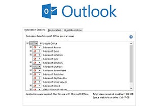 Outlook Install with Office 2019 Home Version