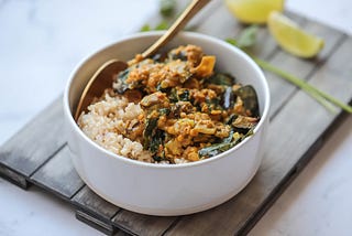 Roasted Eggplant & Red Lentil Curry