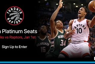 Win a Pair of Raptors Platinum Tickets