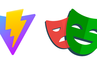 The logos for Vite and Playwright.