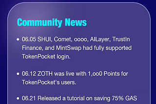 TokenPocket Monthly Report — Jun 2024