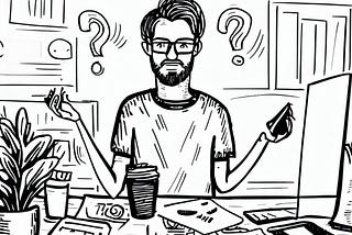 A researcher at his desk setting up a UX research study