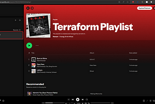 Create Spotify playlists using Terraform