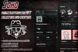 Soho is the best NFT portfolio value tracking and activity monitoring app packed with many features.