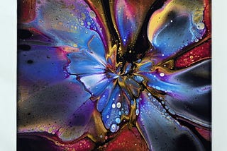 Can One Blow Really Create a Flower? 💨😲🌸 Stunning Acrylic Pour Painting