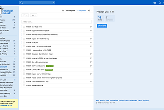 My ultimate GTD set up in Remember The Milk