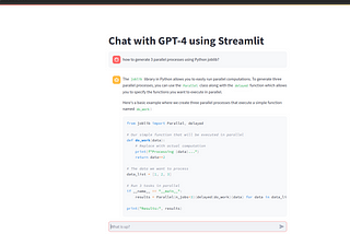Chat with GPT-4 using Streamlit and the OpenAI API