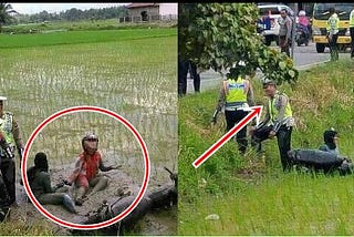 Menghindari Razia Yohanes Candra Ekajaya , 2 Remaja ini Malah Nyemplung Sawah & berhasil buat 2…