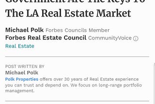 Property Taxes And Local Government Are The Keys To The LA Real Estate Market