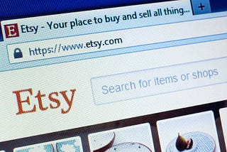 Representation of Etsy.com Home Page