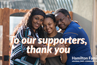 To our supporters, thank you