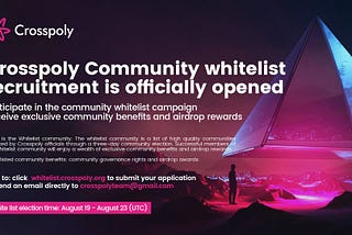 Crosspoly Community Whitelist Recruitment Is Officially Started