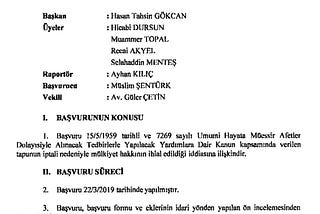 1999 Gölcük depremi sonrasında 7269 sayılı Umumi Hayata Müessir Afetler Dolayısiyle Alınacak…