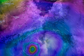 Weather map, stock image.