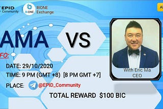 RECAP EPID COMMUNITY AMA LIVE WITH BiONE PLATFORM