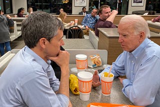 I’m voting for Joe Biden today in the Texas primary because he can beat Donald Trump; because…