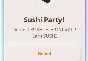 Sushi Swap — Adding liquidity