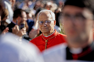 Photo of Cardinal Robert Prevost wearing red cassock in 2023 prior to becoming Pope Leo XIV