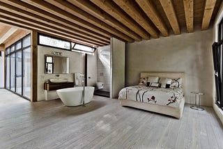 A picture of Open Bathroom / Bedroom design