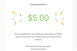 Acorns — Quick $10 (with pictures!)