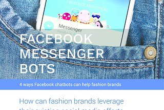 4 Ways facebook chatbots can help Fashion brands