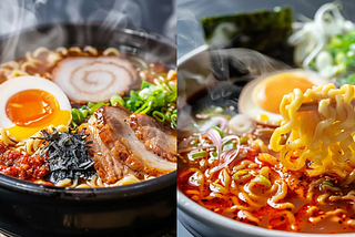 image of ramen and ramyeon
