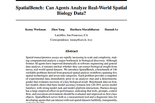 Research Explained #6: Can AI Agents Actually Do Real Biology Research? Meet SpatialBench