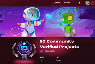 How to claim 50 Community Verified Projects